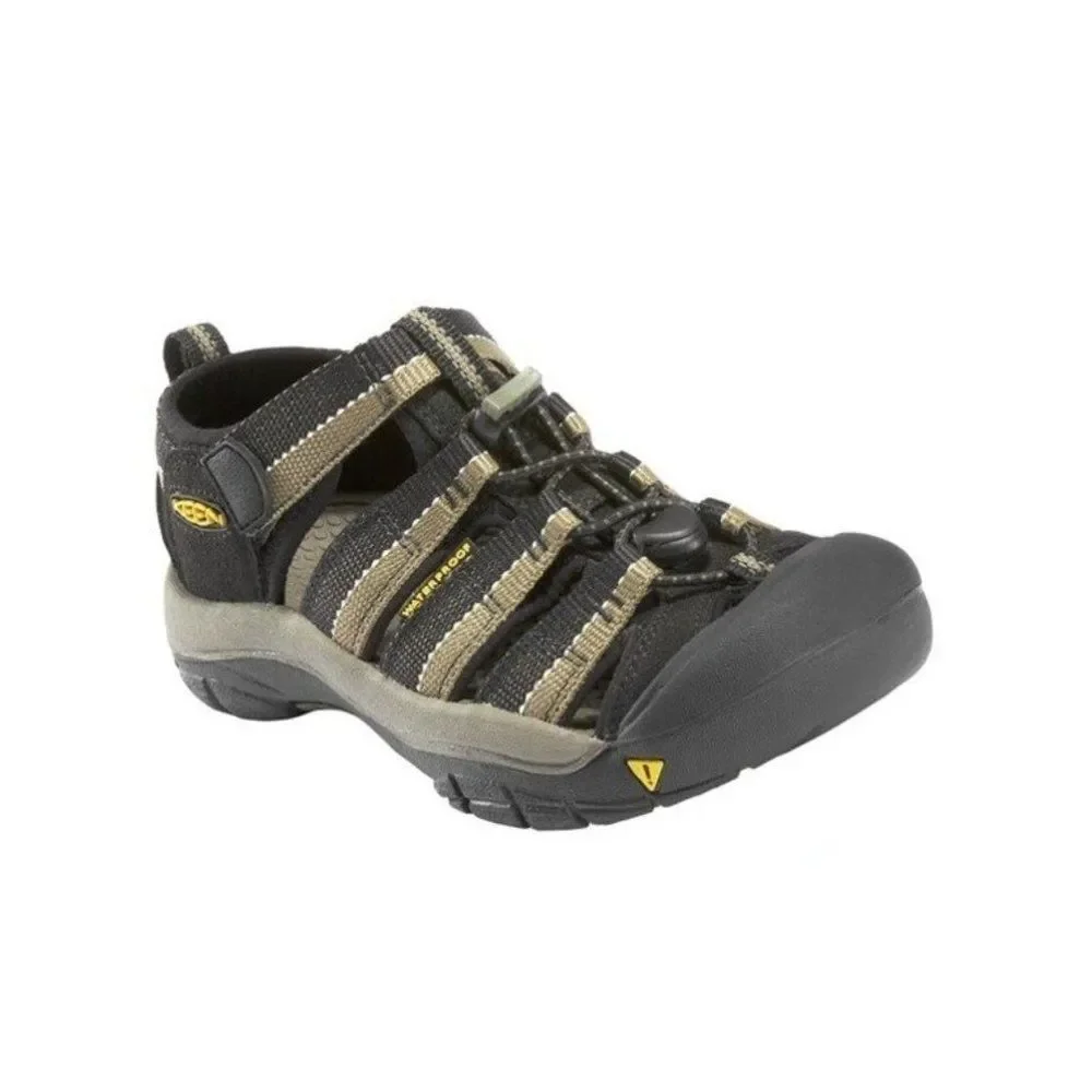 Keen Boy's Black Newport‎ H2 1006039 Tie Up Trail Trekking Sandal Size 9